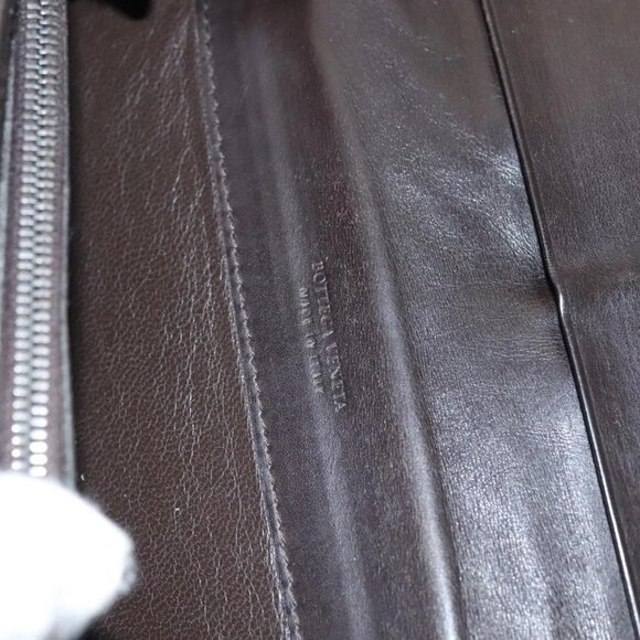 BOTTEGA VENETA INTRECCIATO Long Wallet Leather Brown 156819 Auth bs24196 - Picture 15 of 16